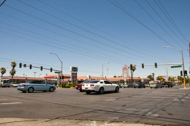 The intersection of Tropicana Avenue and and Pecos Road.
